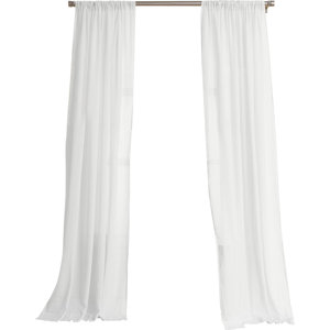 Hyannisu00a0 Solid Sheer Rod Pocket Single Curtain Panel