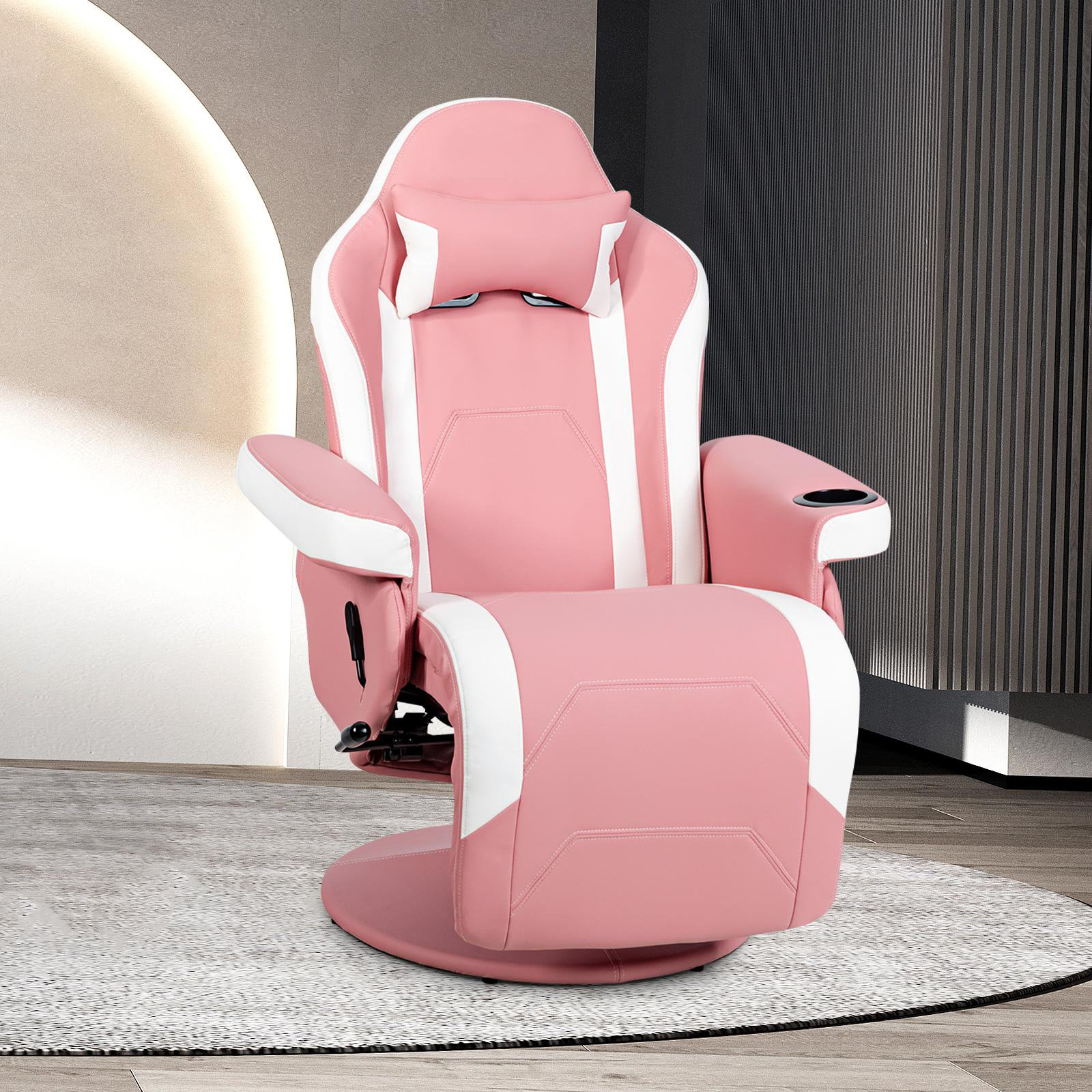 Inbox Zero Adjustable Reclining Ergonomic Faux Leather Swiveling PC & Racing Game Chair with