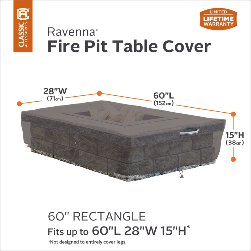 Freeport Park Kendala Rectangular Fire Pit Table Cover Wayfair