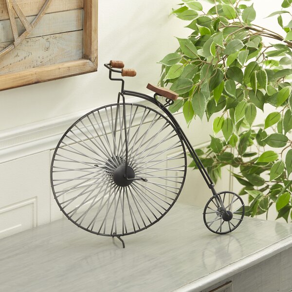 Red Penny Farthing Bicycle Wall Clock 