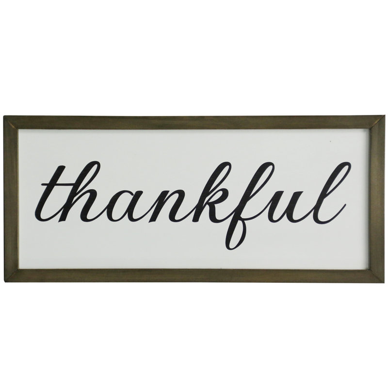 Gracie Oaks Rustic Thankful Sign Wall Decor Reviews Wayfair