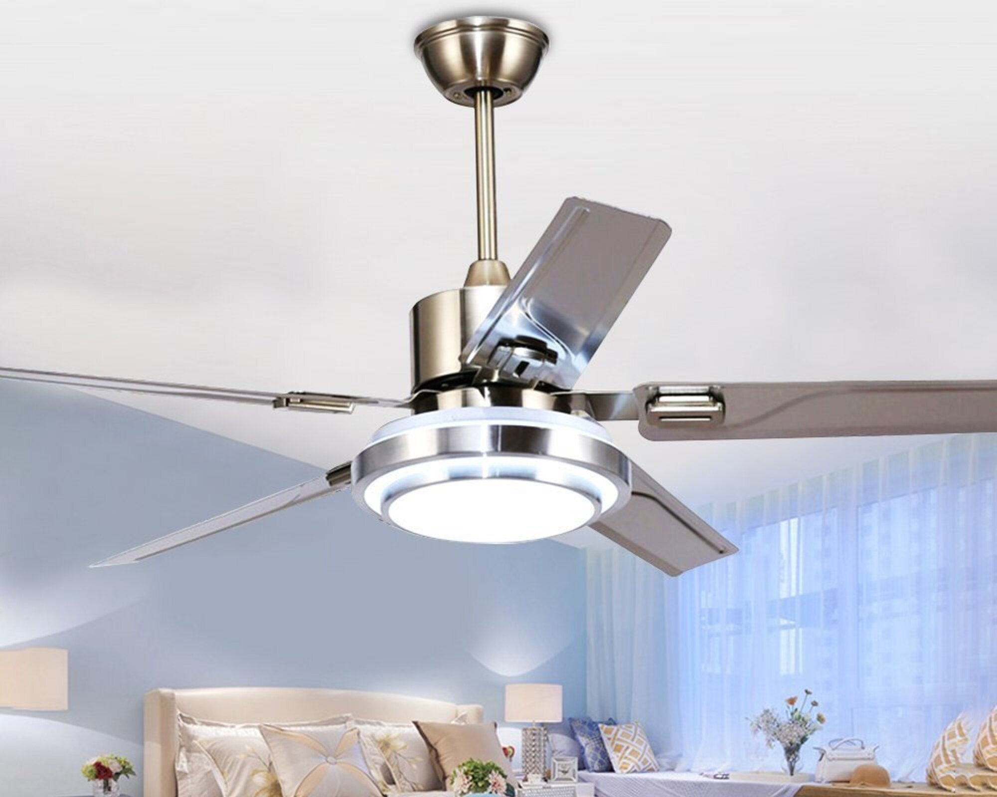 Ebern Designs 42 Jarred 5 Blade Led Standard Ceiling Fan With Remote Control And Light Kit Included Reviews Wayfair