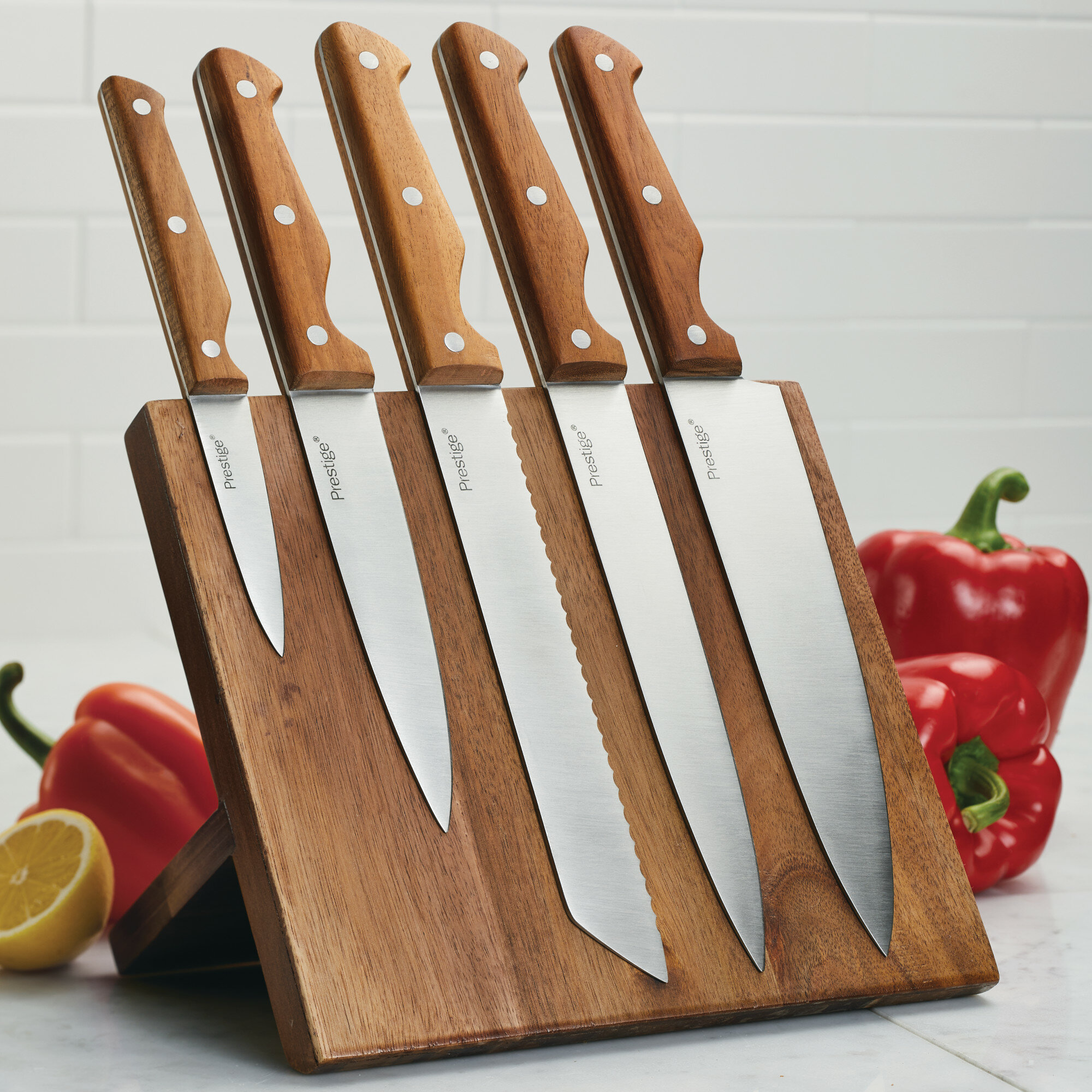 knife set with magnetic block