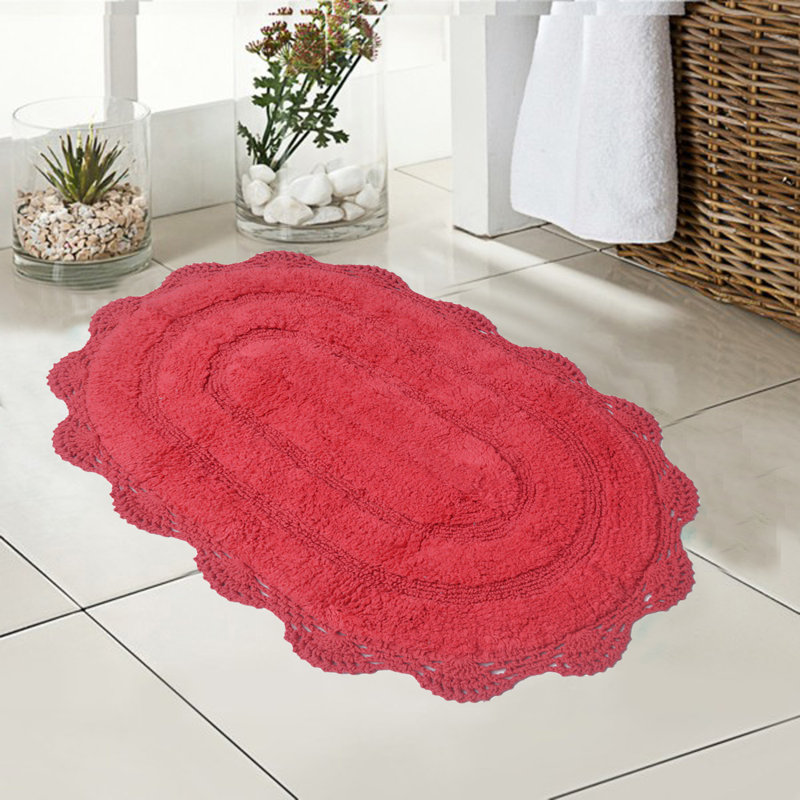 Red Barrel Studio Casanova Oval 100 Cotton Non Slip Solid Bath Rug Reviews Wayfair