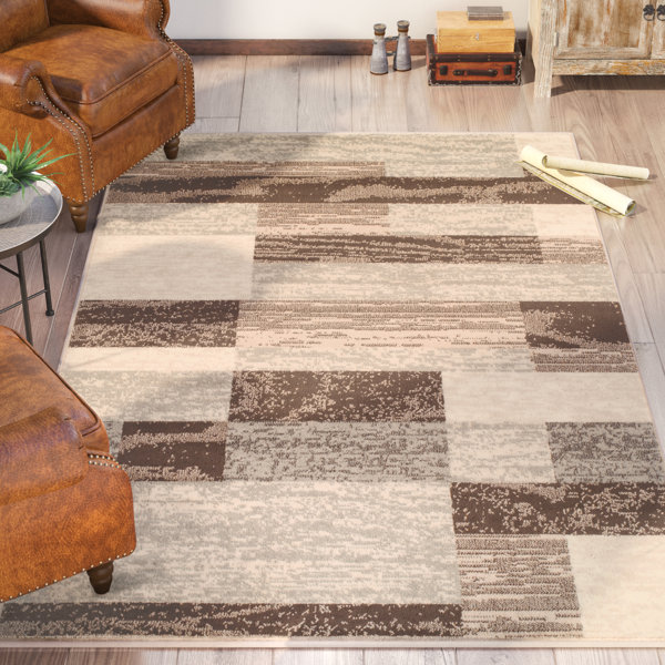 Rockwood Beige Grey Brown Area Rug