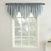 Solid Lavender Cotton Blend Handmade Window Curtain Valance 