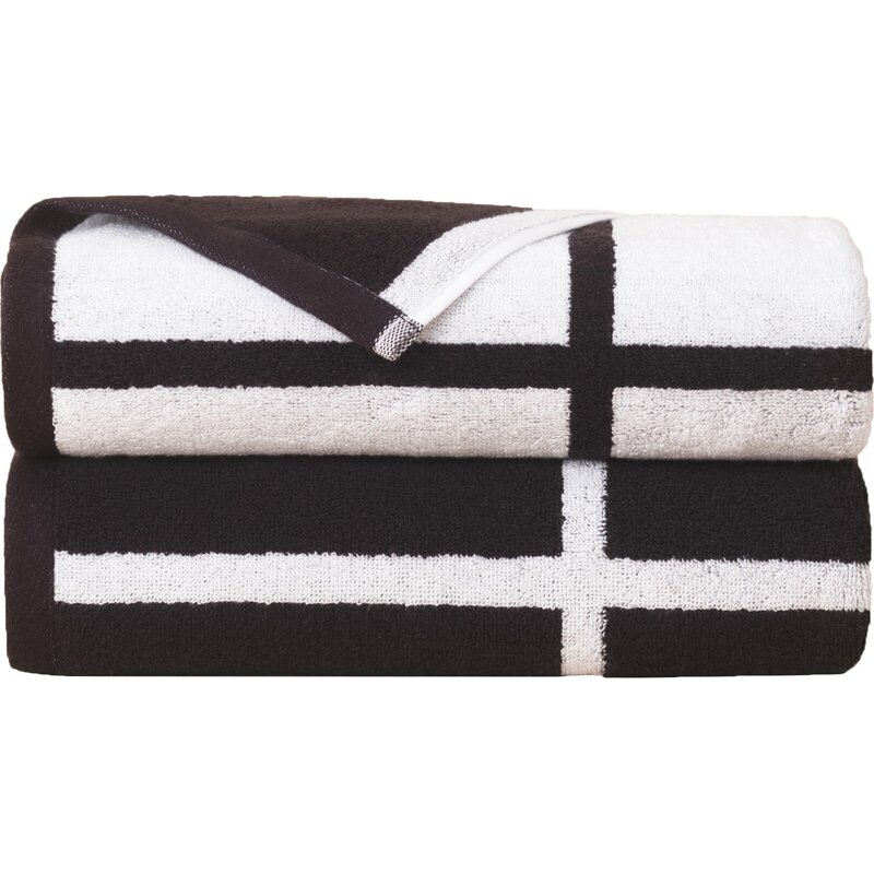 black and white bathroom towels