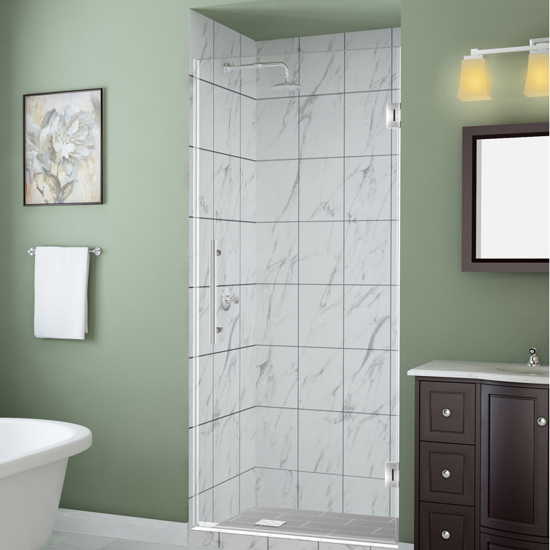 SDR960F-SS-6123-10 Belmore GS 61" x 72" Hinged Frameless Shower Door