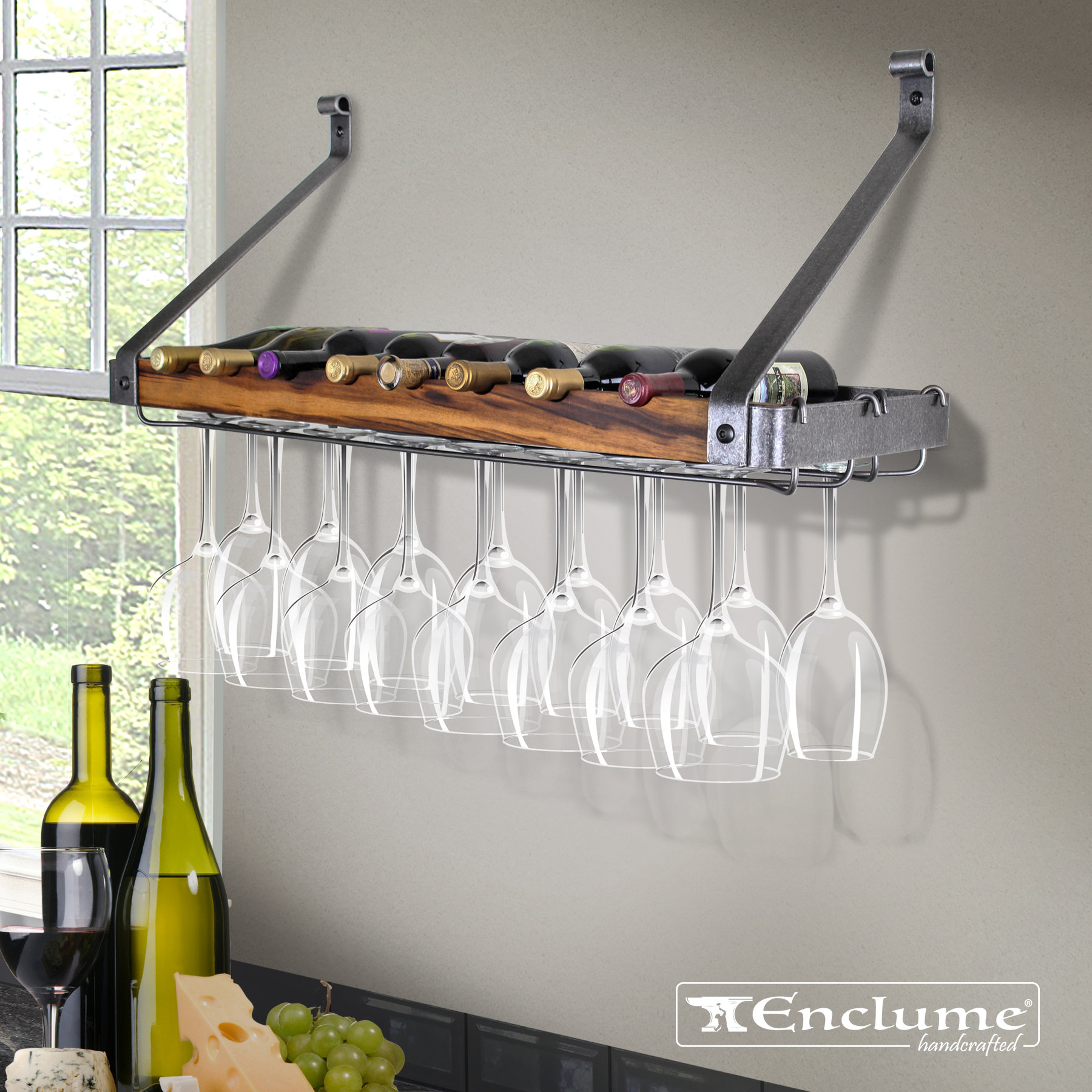 Enclume Signature Wall Mounted Wine Gl Rack Wayfair
