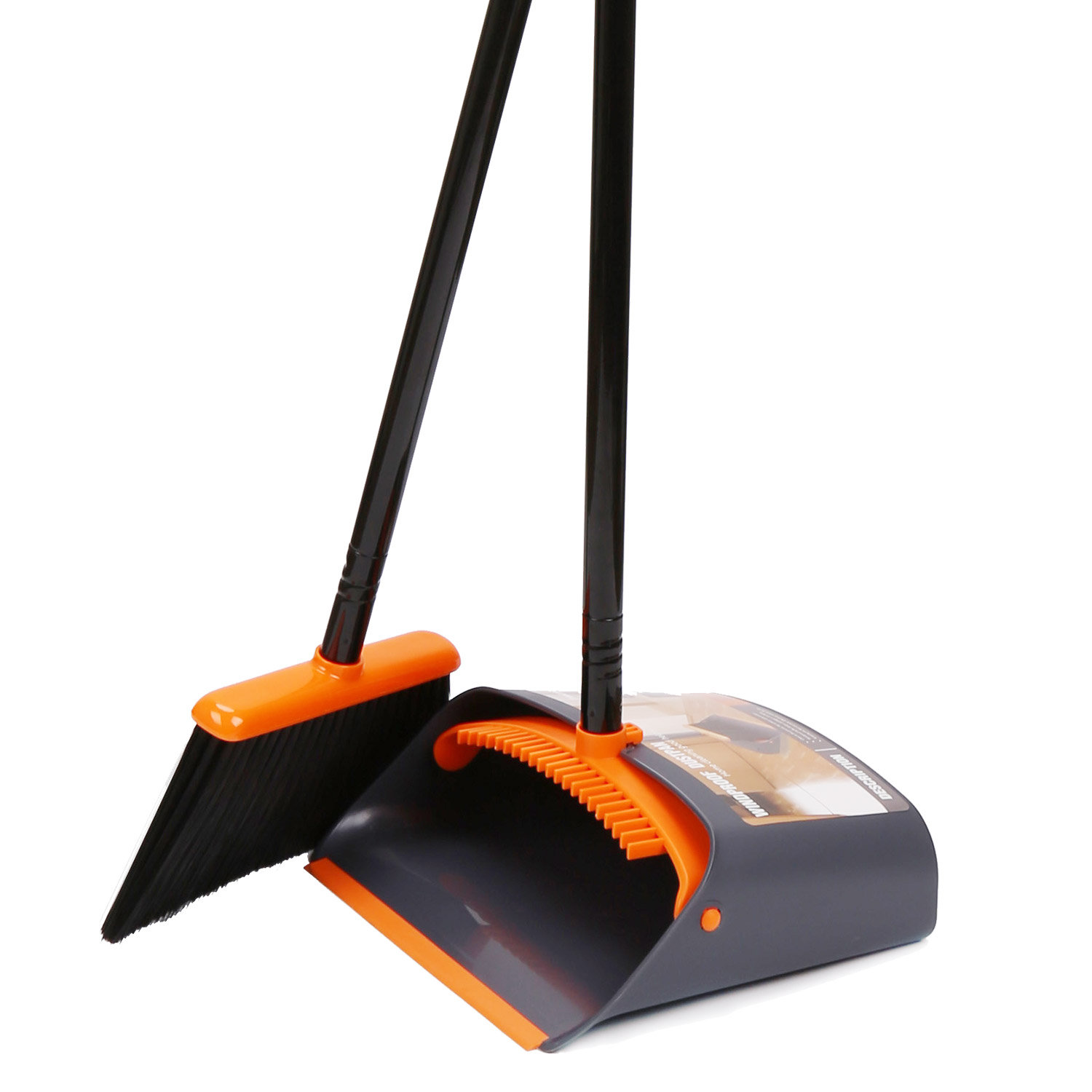 TreeLen Broom And Dustpan Set, Broom With Dust Pan With Long Handle