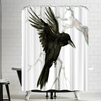 East Urban Home Suren Nersisyan Raven Single Shower Curtain Wayfair