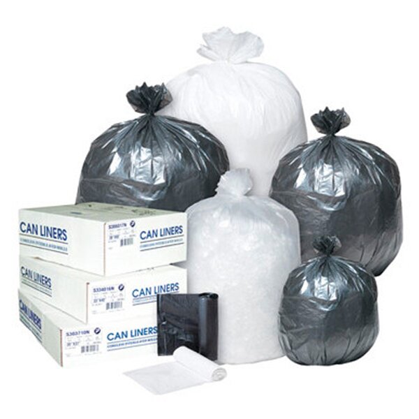 Clear Black Medium Duty Bin Bags Refuse Sackstrash Bagsto contain rubbish