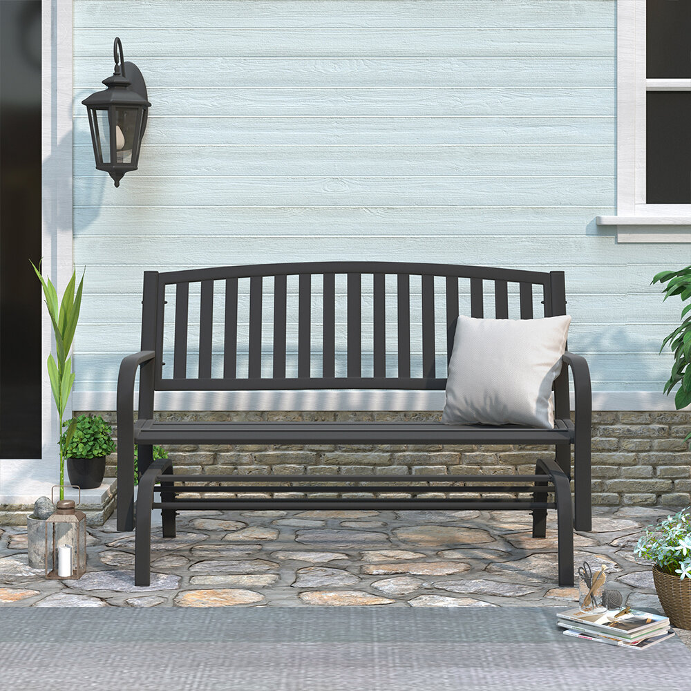 wayfair double glider bench