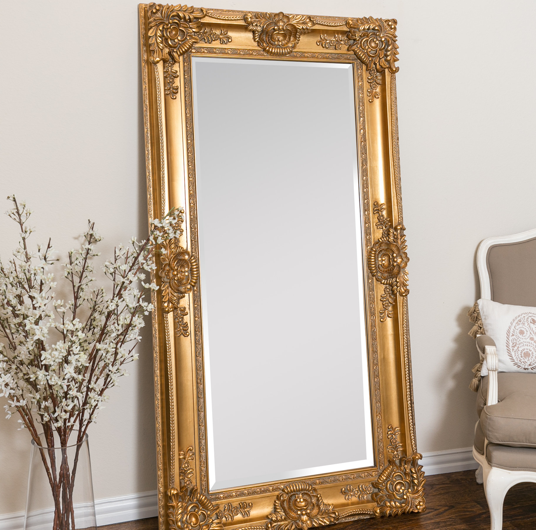 beveled full length mirror