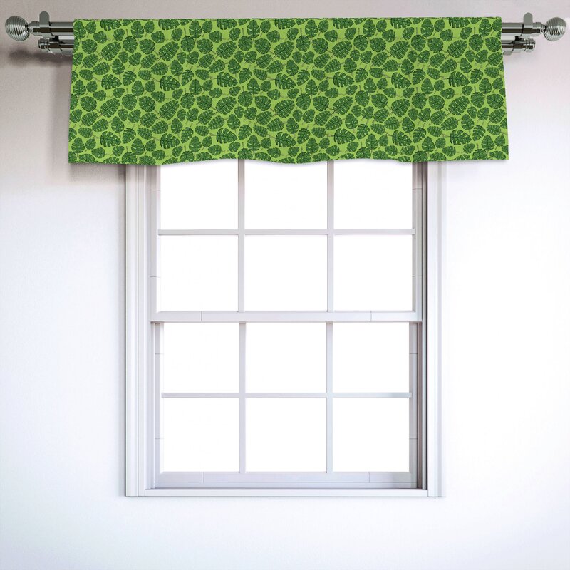 Elegant lime green window valance East Urban Home Exotic 54 Window Valance Wayfair