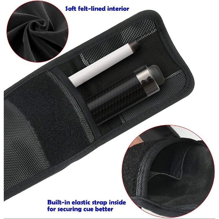 Silver Vinyl 2 Piece Padded Snooker Pool Cue Case