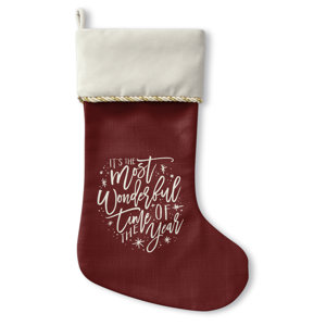 The Most Wonderful Time Holiday Stocking By The Stylescape