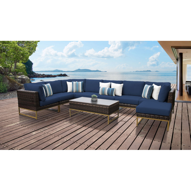 Nauvoo 4 Piece Rattan Sectional Seating Group With Cushions Joss Main