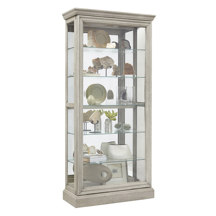 Home Garden Floor Curio Cabinet Display Storage Case Drawer