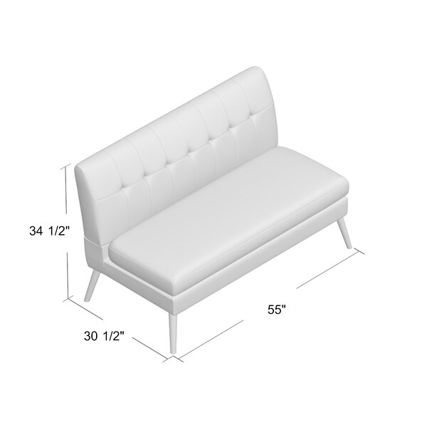 Valeria 55.1'' Armless CAL117 Compliant Loveseat