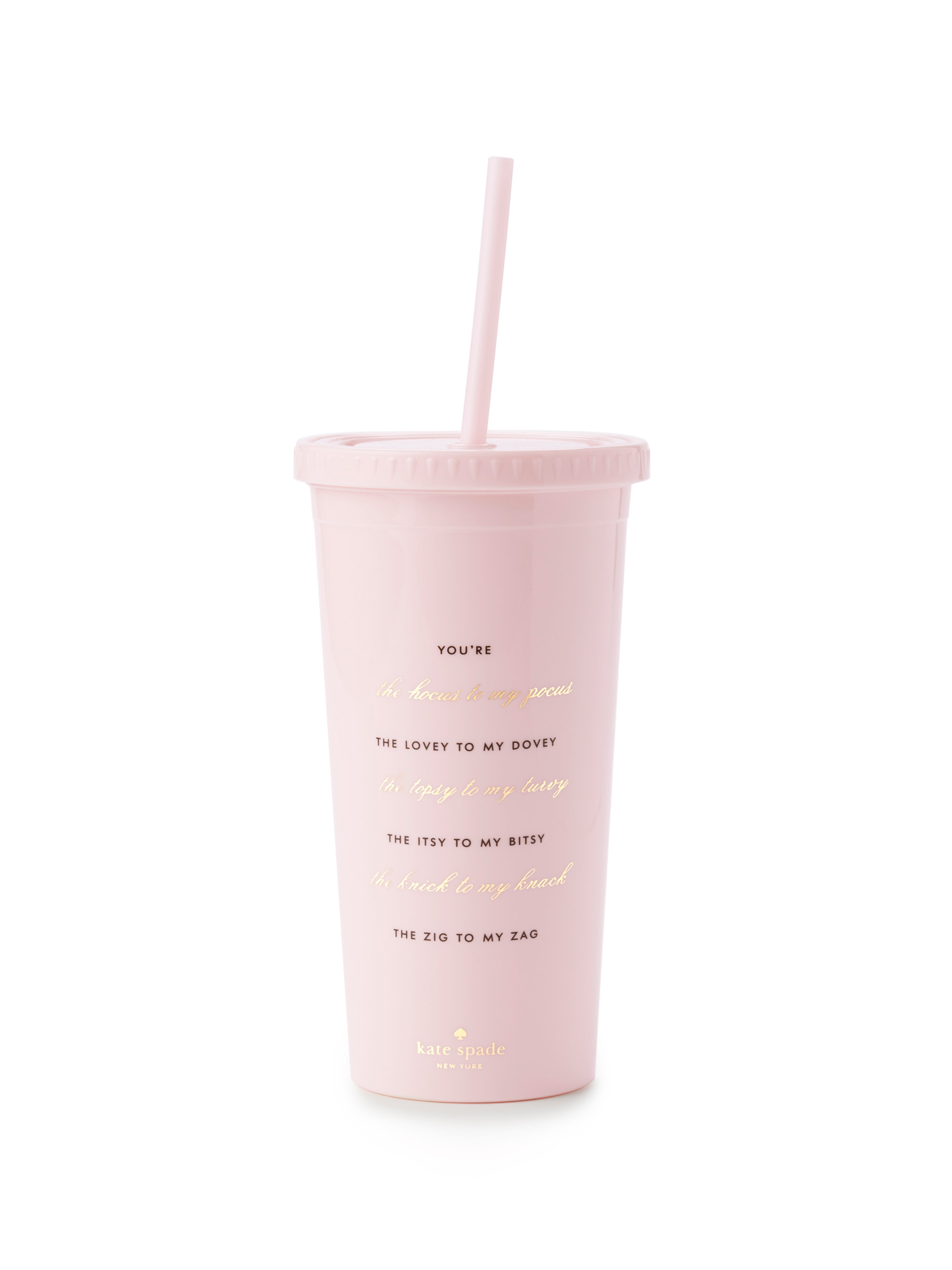 kate spade cup with straw