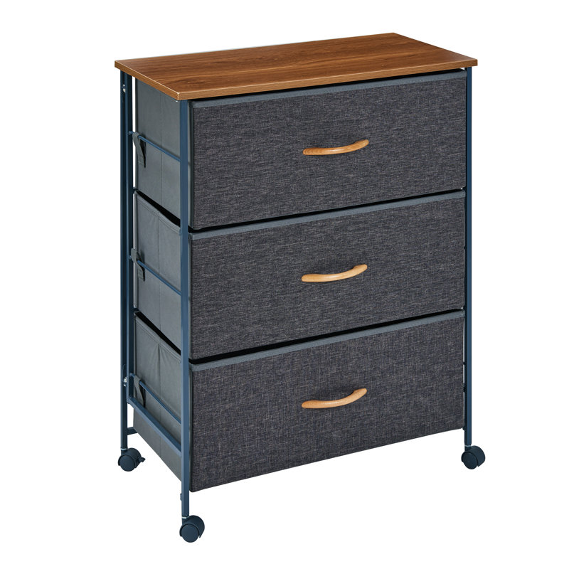 Ebern Designs Pancratius Fabric 3 Drawer Storage Chest Wayfair