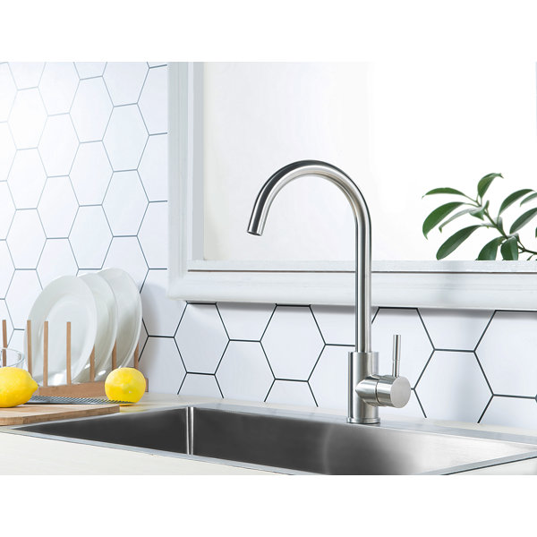 JUNTOSO Kitchen Sink Faucet High Arch Single Handle ...