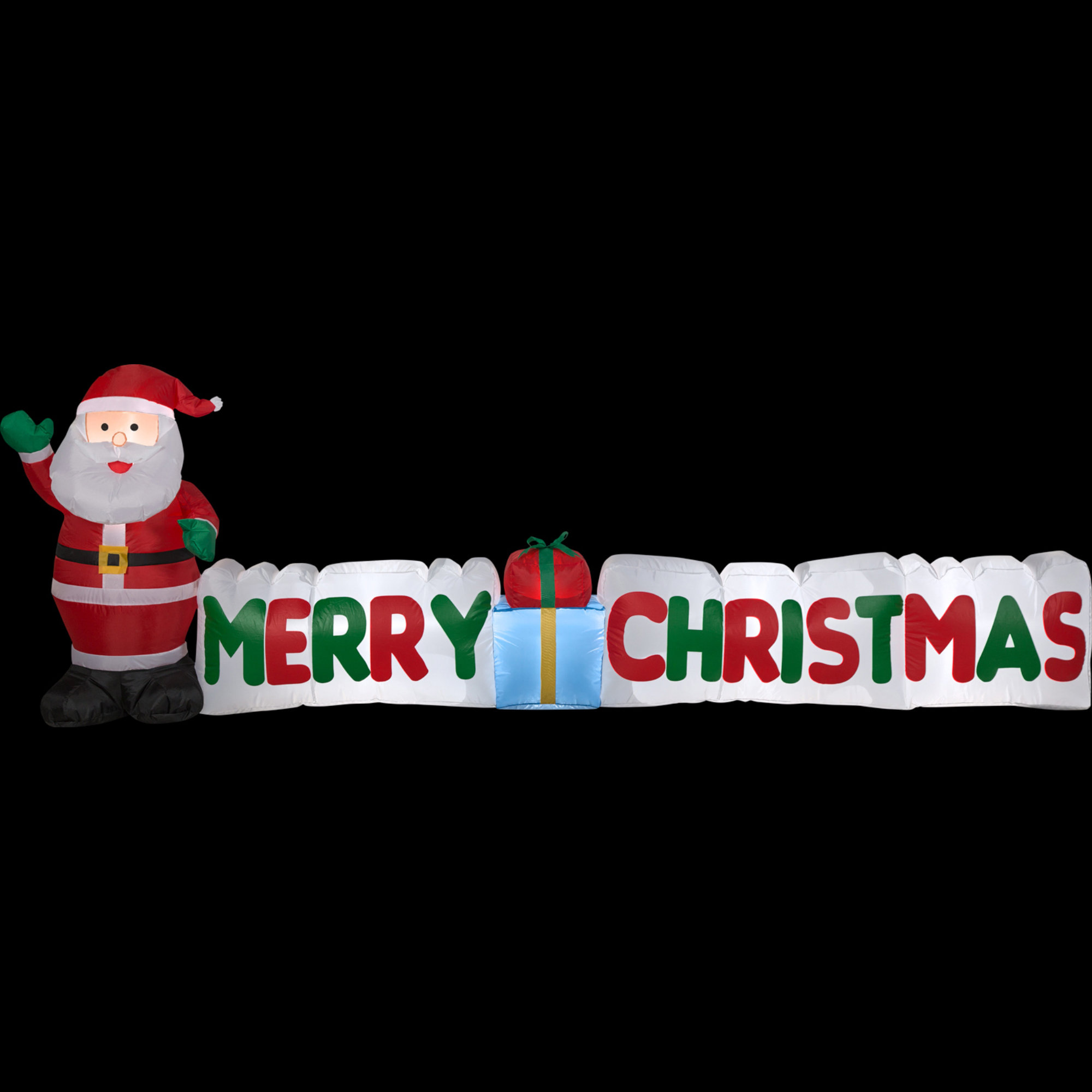 Gemmy Industries Merry Christmas Sign with Santa Inflatable Wayfair
