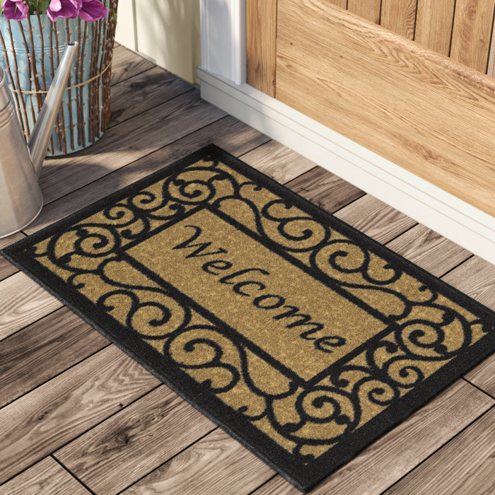 Fleur De Lis Living Aaron Welcome 30 In X 20 In Non Slip Indoor