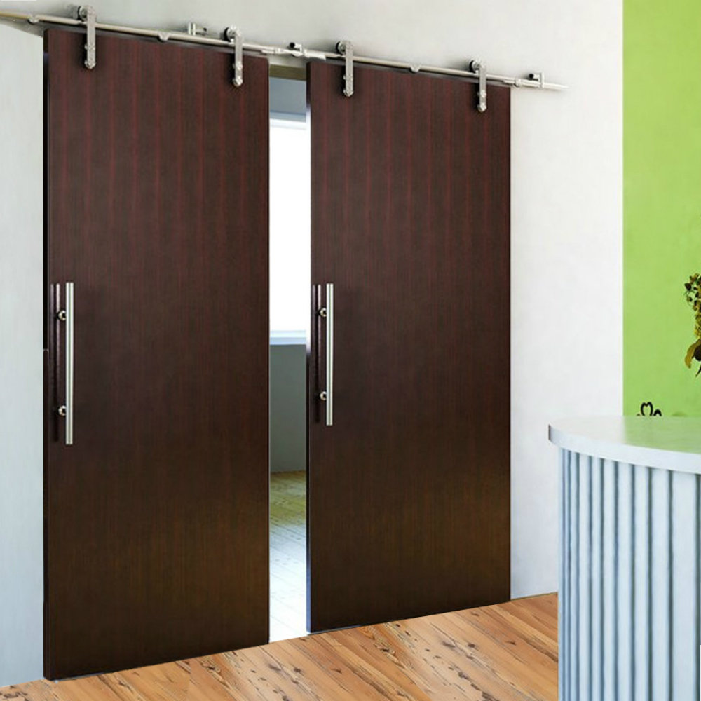 Calhome European Modern Sliding Wood Standard Double Barn Door
