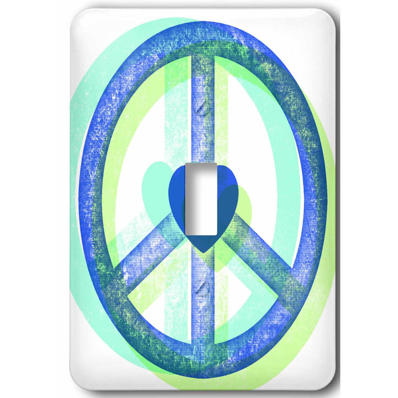 3drose Inspirational Peace 1 Gang Toggle Light Switch Wall Plate Wayfair