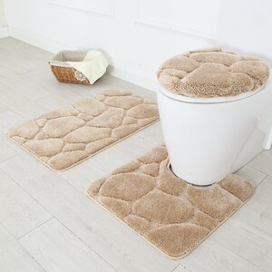 River Rock 3 Piece Bath Rug Set