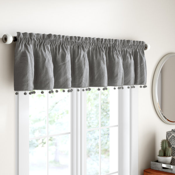 Home Decor 58 Wide Solid Powder Light Blue Valance Curtain Window