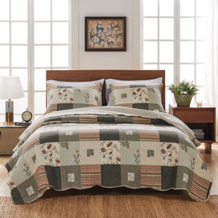 Fox Quilt THH1023 to My Love Best Decorative Quilts-Unique Quilted for Gifts Twin All-Season Quilts Comforters with Reversible Cotton King//Queen//Twin Size