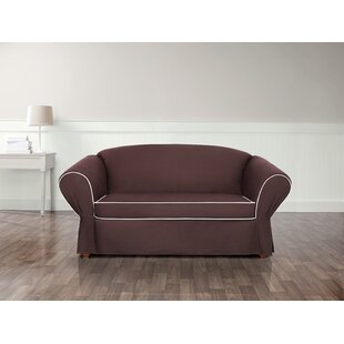 Tailored Box Cushion Loveseat Slipcover By Sure Fit