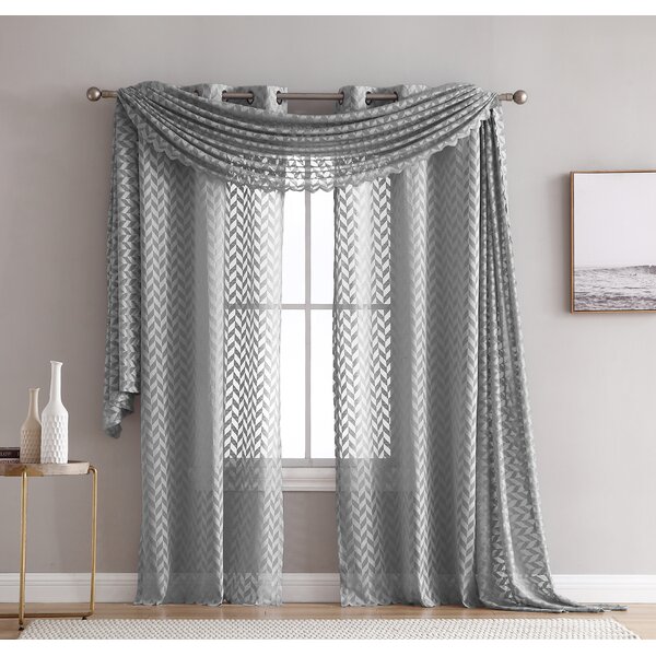 gray curtain scarf