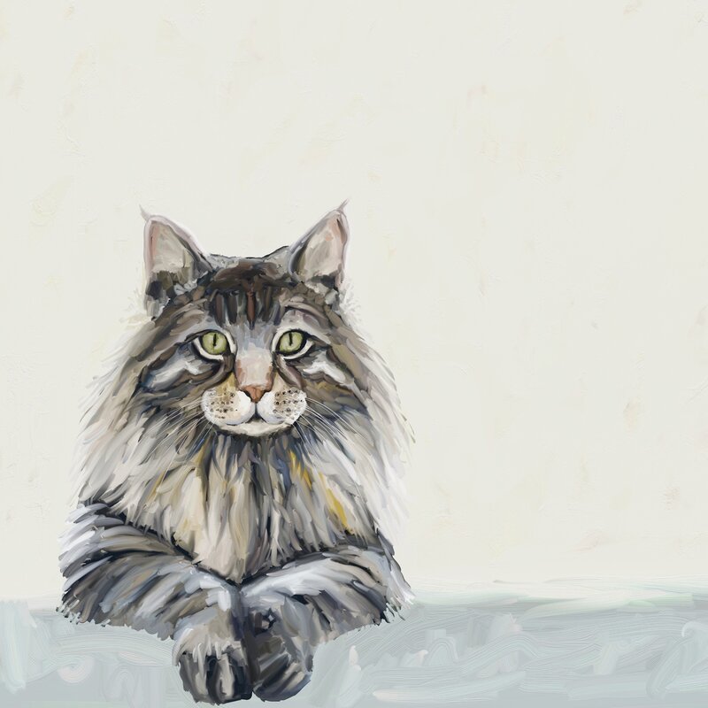 Feline Friends Maine Coon by Cathy Walters - Print