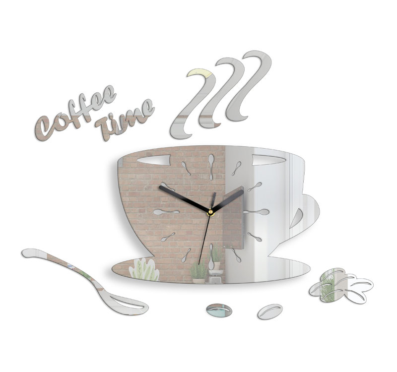 Happy Larry Coffee Silent Wall Clock Reviews Wayfair Co Uk