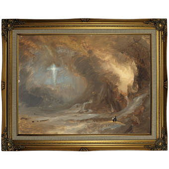 Darby Home Co Vision Of The Cross Framed Oil Painting Print On