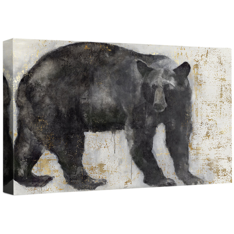 Union Rustic Bear Crossing Acrylic Painting Print On Wrapped
