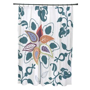 Orchard Lane Polyester Paisley Pop Floral Shower Curtain