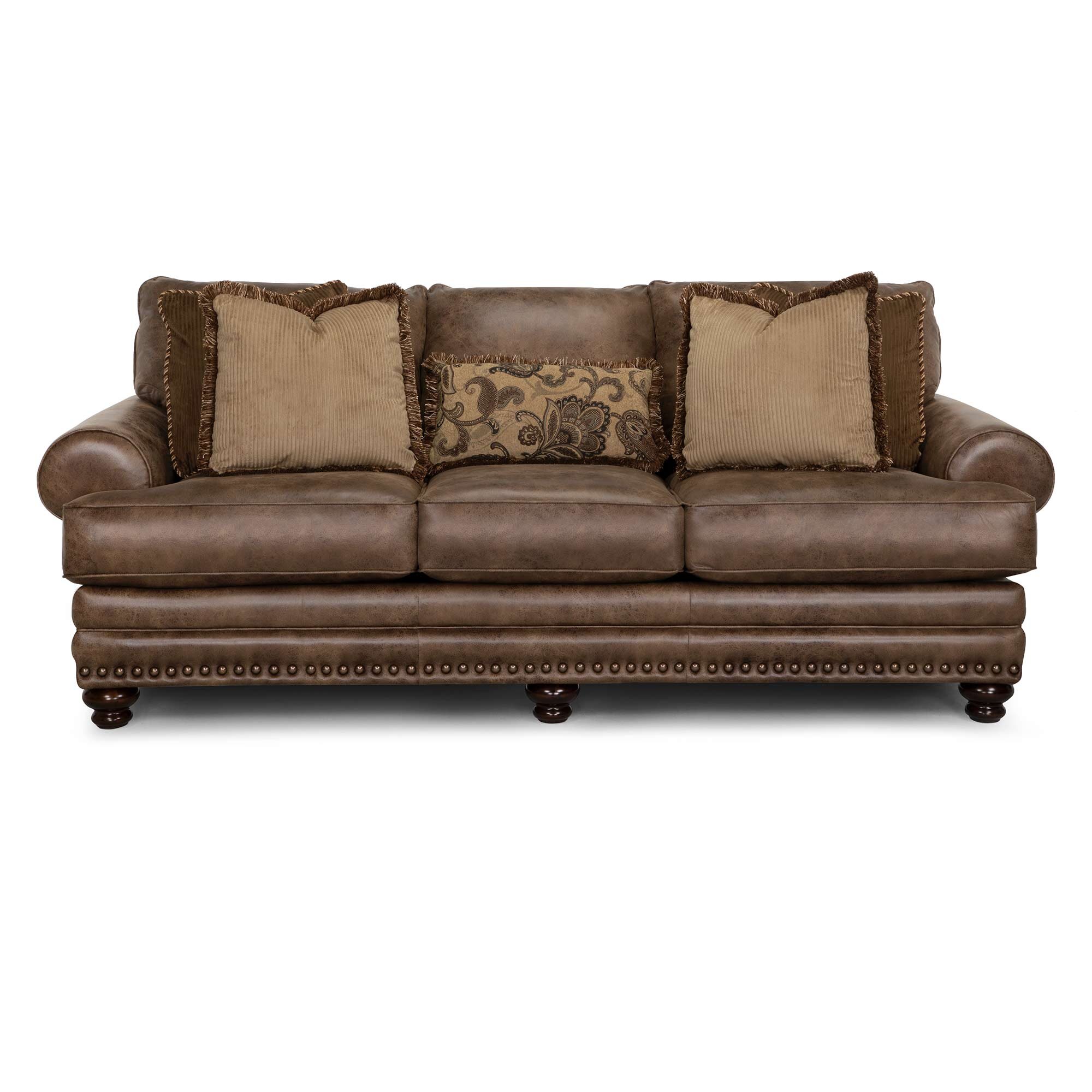 Claremore 95” Square Arm Sofa with Reversible Cushions