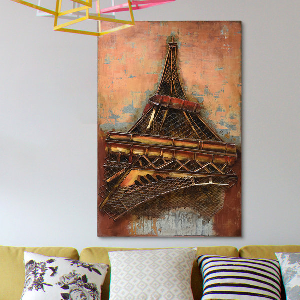 Empire Art Direct Eiffel Tower 1 Mixed Media Iron Hand Painted