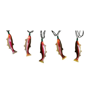 Best 10-Light 10 ft. Rainbow Trout String Lights By River's Edge Products Outdoor Lighting 10-Light 10 ft. Rainbow Trout String Lights By River's Edge Products Outdoor Lighting