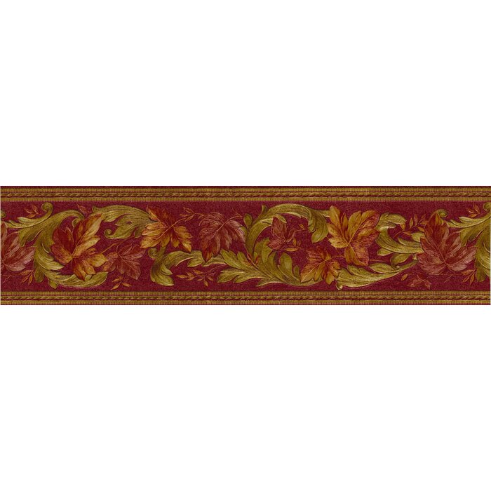 Astoria Grand Prepasted Wallpaper Border - Abstract Burgundy, Brown ...