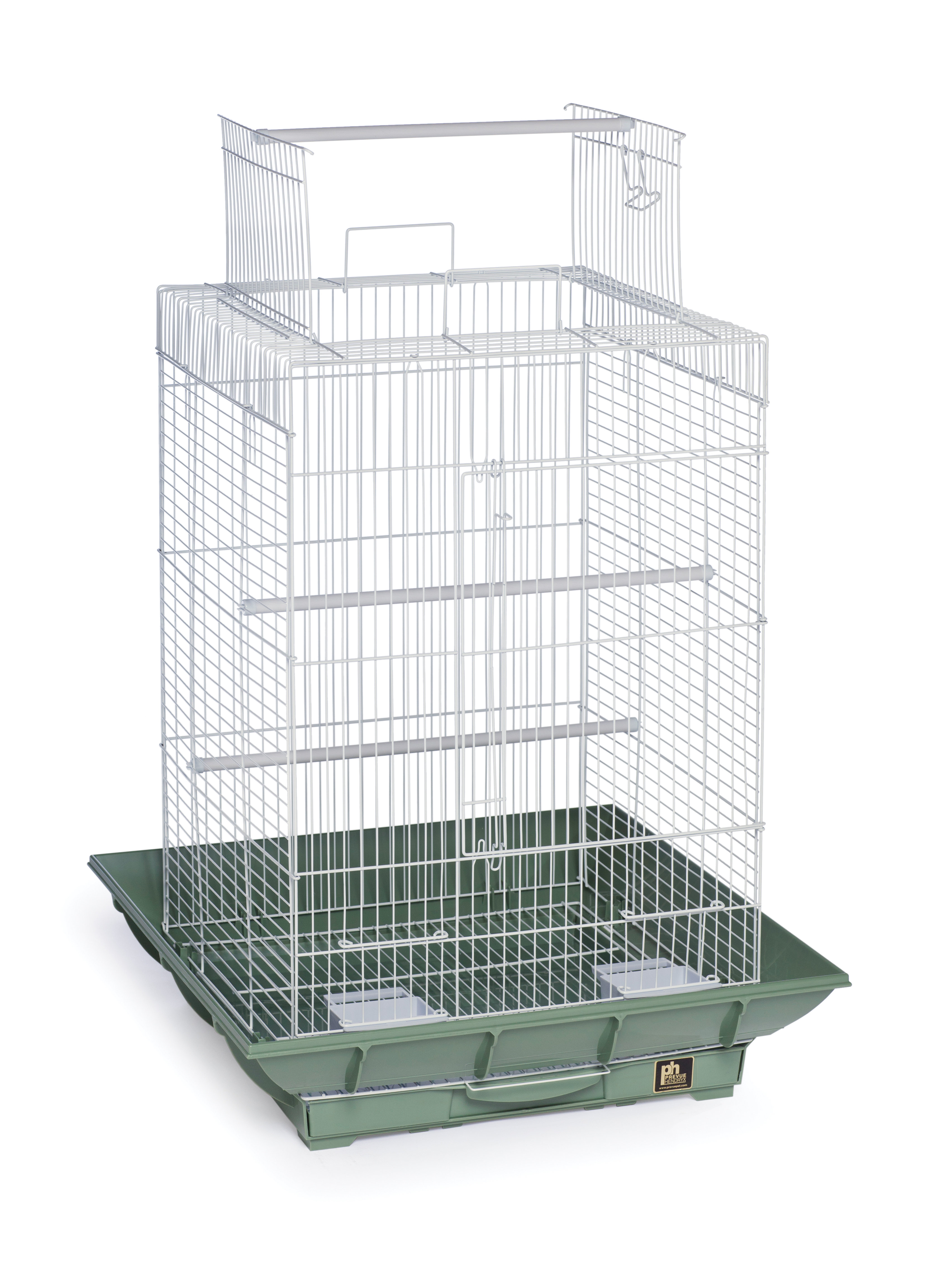 white budgie cage
