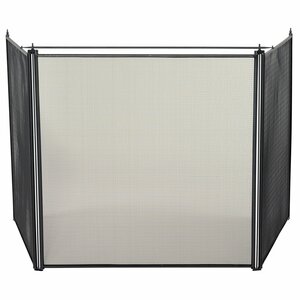 3 Panel Steel Stove Fireplace Screen