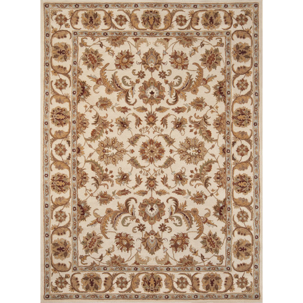 Astoria Grand Taylorsville Oriental Handmade Tufted Wool Ivory Area Rug Wayfair