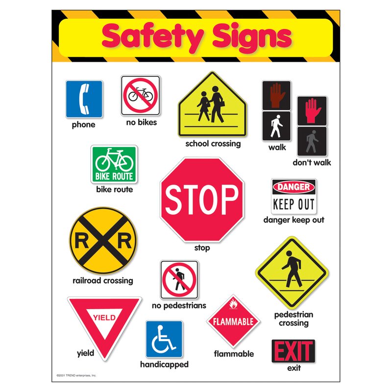 Trend Enterprises Safety Signs Chart | Wayfair.ca