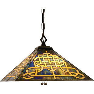 Go to store & view more images Meyda Tiffany Mission Tiffany 4-Light Pool Table Light